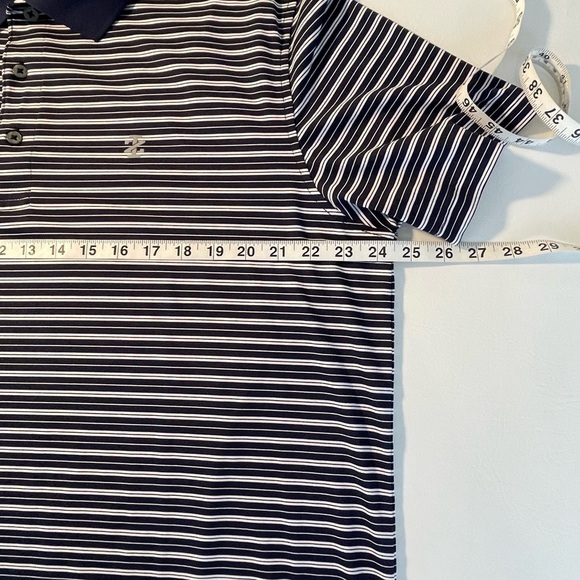 IZOD GOLF Blue/White Striped Short Sleeve Polo Shirt Size XL - Picture 5 of 8